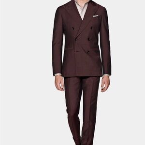 Suitsupply Dark Brown Double-Breasted Suit